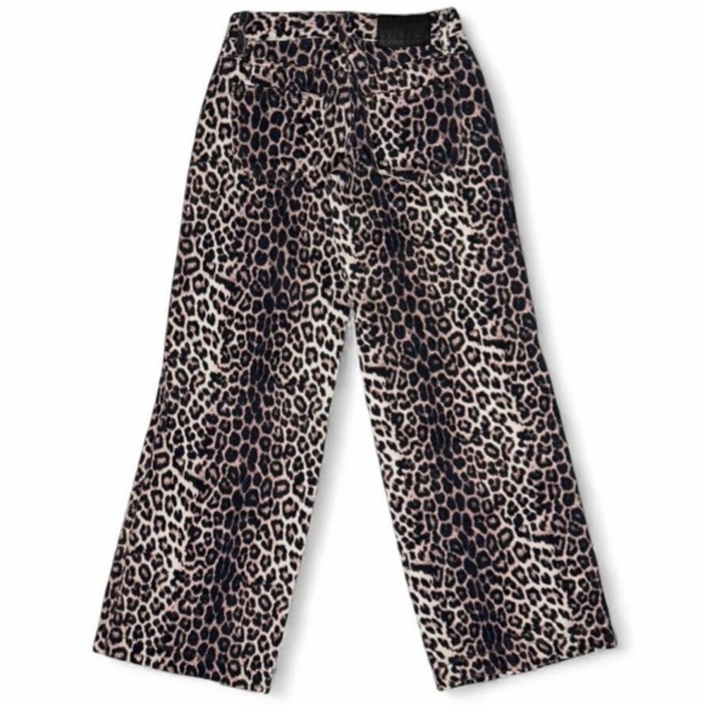 PacSun Casey Low Rise Baggy Leopard Print Jeans W23 Wide Leg Y2K Streetwear Chic - Picture 2 of 8